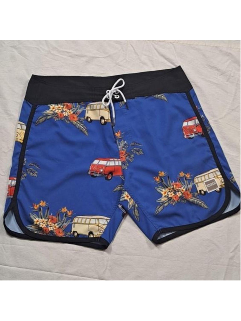 Ezekiel VW Bus Camper Van Board Shorts Mens 36 Tropical Hawaiian Swim Trunks Sur